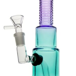 1406-glass bong green purple
